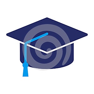 Graduate academic cap icon isolated