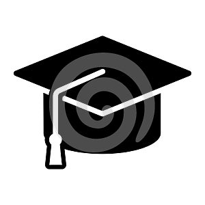 Graduate academic cap icon isolated photo