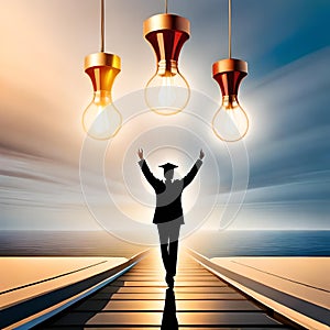 graduate certificate program concept using a light bulb