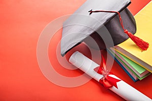 Graduate hat and book