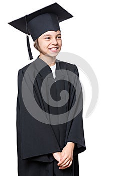 Graduate little girl student