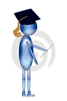 Graduate with mortarboard