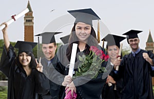 Graduate with Roses