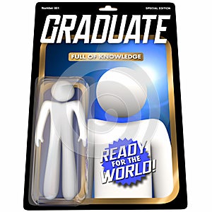 Graduate Student Graduation Education School Complete Finished Action Figure 3d Illustration