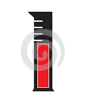 Graduated cylinder icon vector