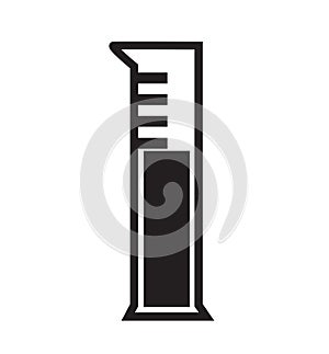 Graduated cylinder icon vector