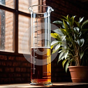 Graduated cylinder laboratory equipment used in experiments and chemistry