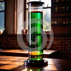 Graduated cylinder laboratory equipment used in experiments and chemistry