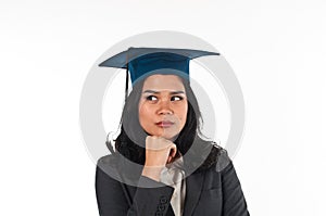 Graduated woman confusing her future career