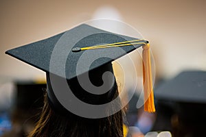 Graduates in graduation ceremony