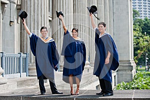 Graduates Hat Toss