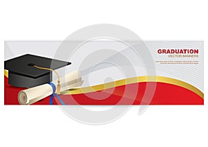 graduation banner. Vector illustration decorative design