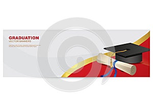 graduation banner. Vector illustration decorative design