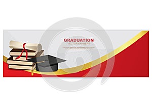 graduation banner. Vector illustration decorative design