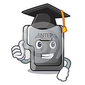 Graduation button enter on a keyboard character