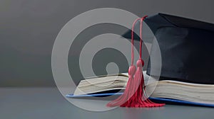 The Graduation Cap with Book.AI generated image
