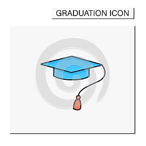 Graduation cap color icon photo