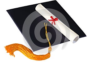 Graduation Cap and Diploma