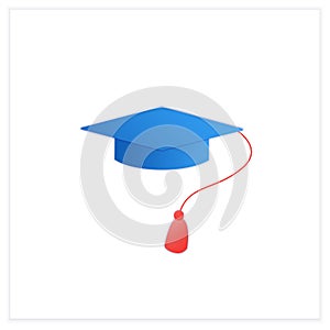 Graduation cap flat icon photo