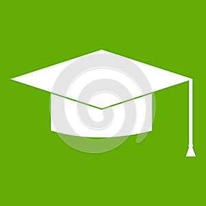 Graduation cap icon green