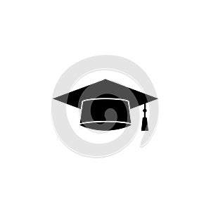 Graduation cap solid icon, education high school