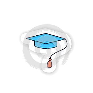 Graduation cap sticker icon photo