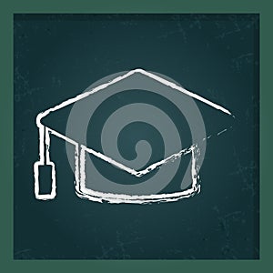 Graduation cap. Vector illustration decorative design