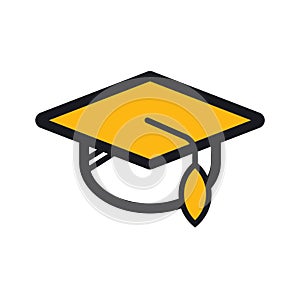 Graduation cap. Vector illustration decorative design