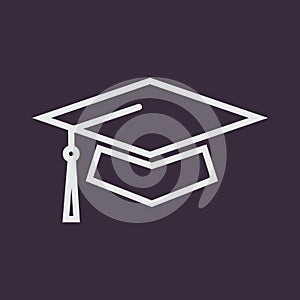 graduation cap. Vector illustration decorative design