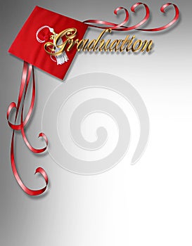 Graduation Card Invitation 3D Corner design photo