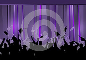 Graduation Celebration pary mauve university students background