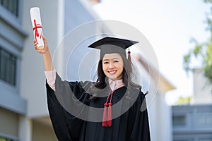 Graduation Concept. Graduated students on graduation day