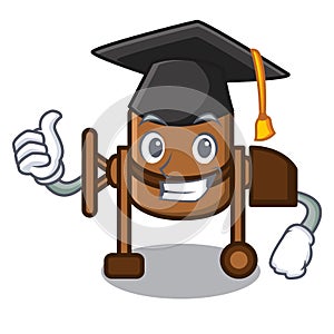 Graduation concrete mixer character cartoon