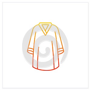 Graduation dress gradient icon photo