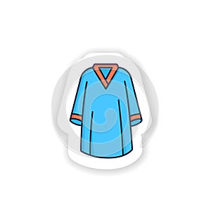 Graduation dress sticker icon photo