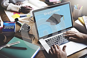 Graduation Education Study University Achievement Success Website Concept