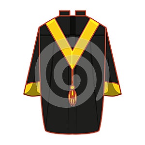 Graduation gown isolated icon