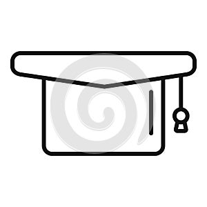 Graduation hat icon outline vector. Stress coping skills