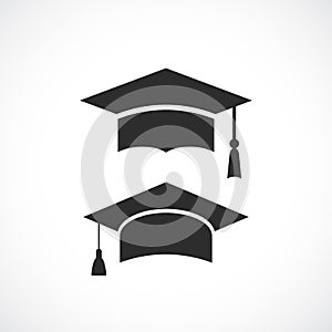 Graduation hat vector icon