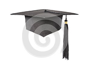 Graduation hat on a white background