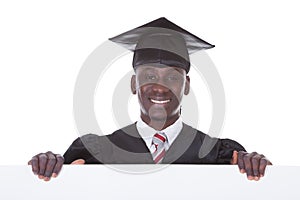 Graduation Man With Bill Board