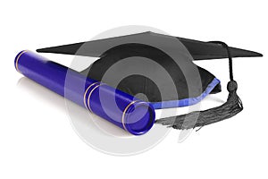 Graduation Mortar Board and Scroll Holder