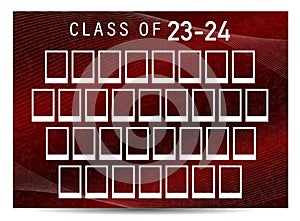 Graduation photo frame mosaic collage template