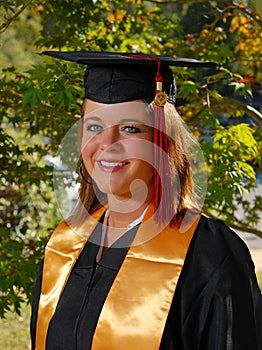 Graduation portrait of young student