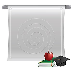graduation scroll. Vector illustration decorative background design