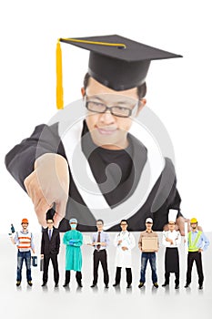 Graduation student choose his career in the future