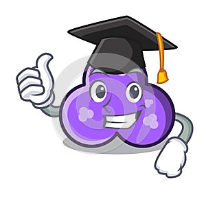 Graduation trefoil character cartoon style