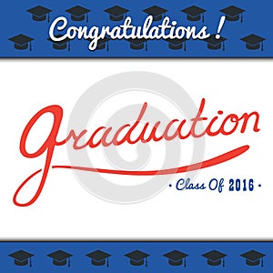 Graduation Vector template Party, Congrats, Celebrate, High School.College Set.Celebration of finishing . Minimal