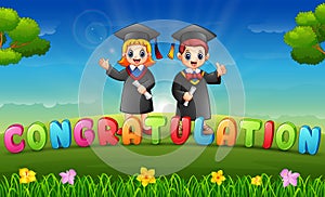 Graduations of children in morning