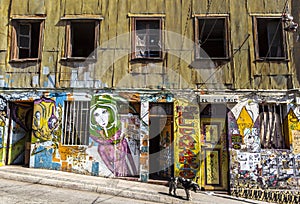 Graffati arts of Valparaiso, Chile